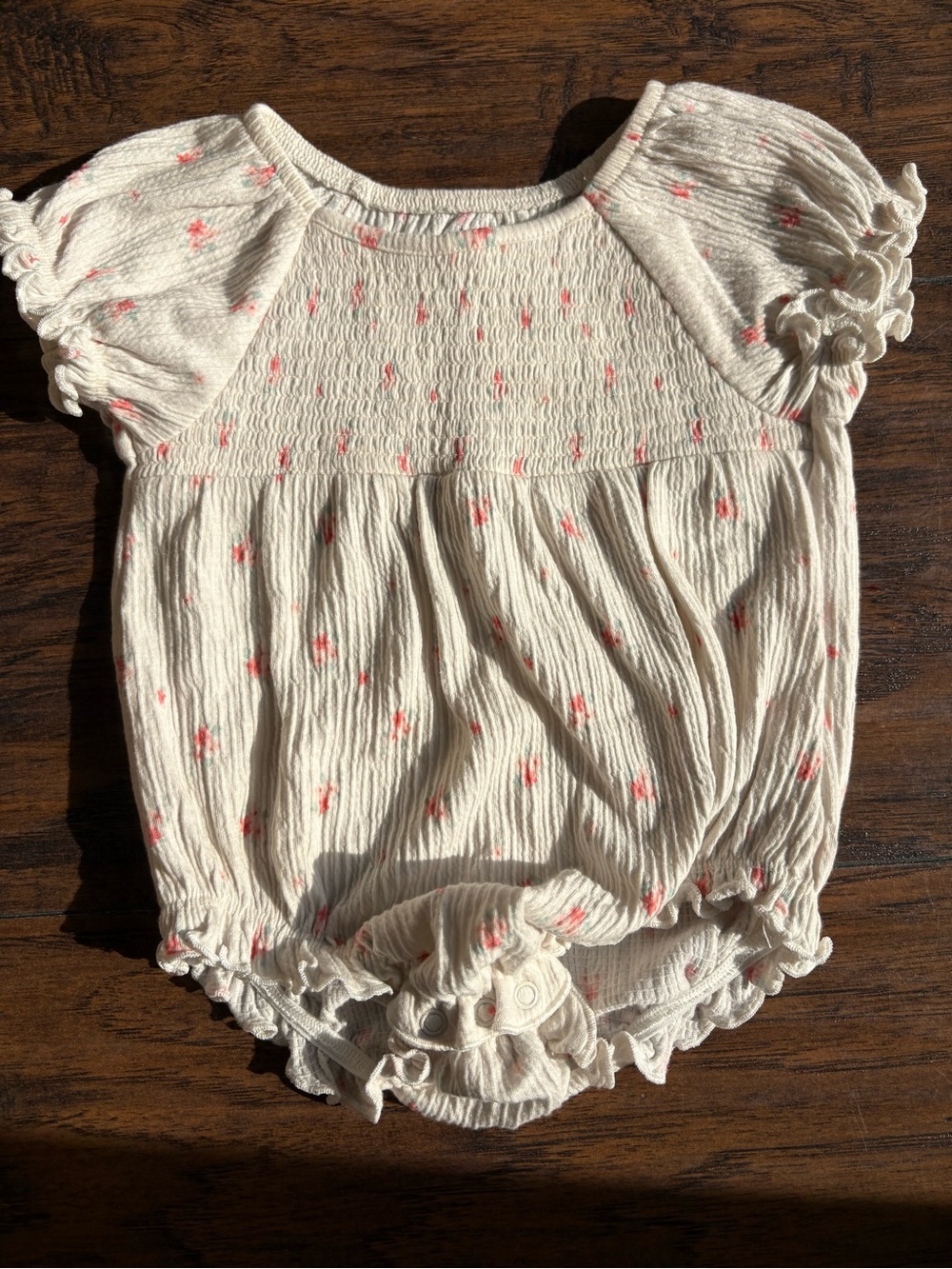 Cloud Island Floral Romper 3-6M